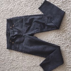 Black cutoff jeans